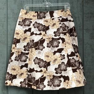 Style & Co Floral Cotton A-Line Flair Skirt